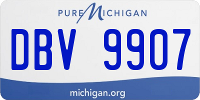 MI license plate DBV9907