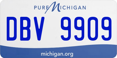 MI license plate DBV9909