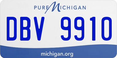 MI license plate DBV9910