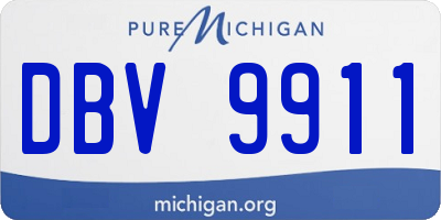 MI license plate DBV9911