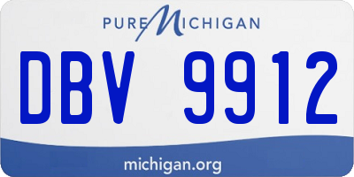 MI license plate DBV9912