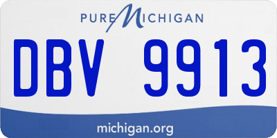 MI license plate DBV9913