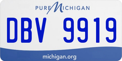 MI license plate DBV9919
