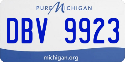 MI license plate DBV9923