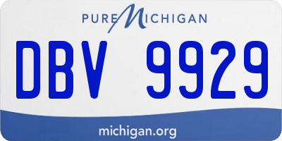 MI license plate DBV9929