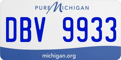 MI license plate DBV9933