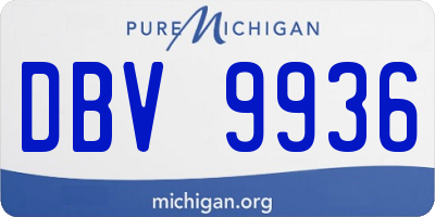 MI license plate DBV9936