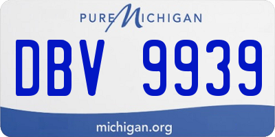 MI license plate DBV9939