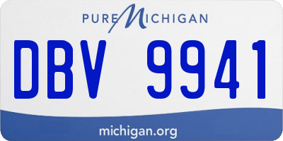 MI license plate DBV9941