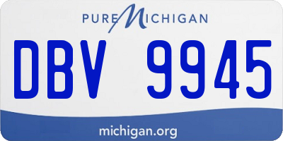 MI license plate DBV9945