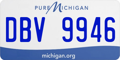 MI license plate DBV9946