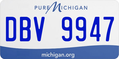 MI license plate DBV9947