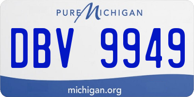MI license plate DBV9949