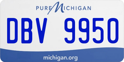 MI license plate DBV9950