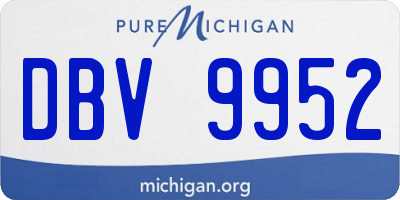MI license plate DBV9952