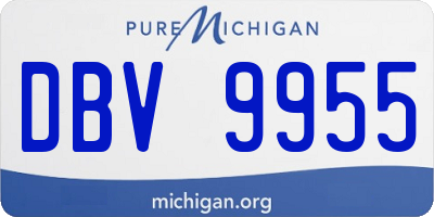 MI license plate DBV9955