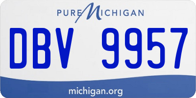 MI license plate DBV9957