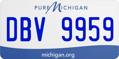 MI license plate DBV9959