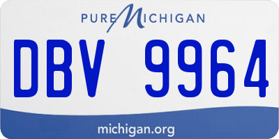 MI license plate DBV9964