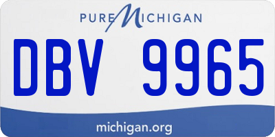 MI license plate DBV9965
