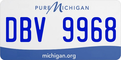 MI license plate DBV9968