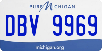 MI license plate DBV9969