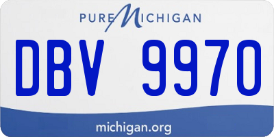 MI license plate DBV9970