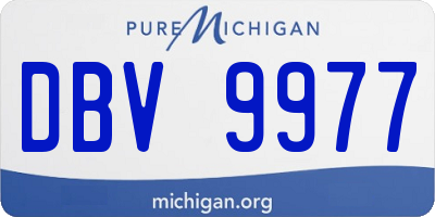 MI license plate DBV9977