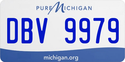 MI license plate DBV9979