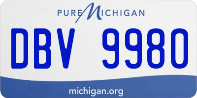 MI license plate DBV9980