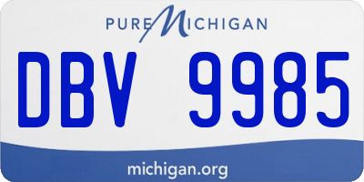 MI license plate DBV9985
