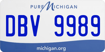 MI license plate DBV9989