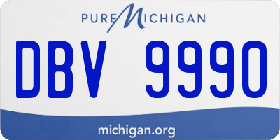 MI license plate DBV9990