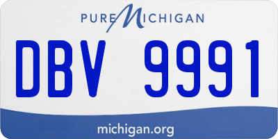 MI license plate DBV9991