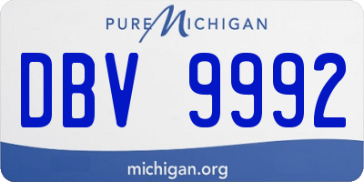 MI license plate DBV9992