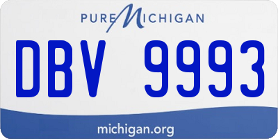 MI license plate DBV9993