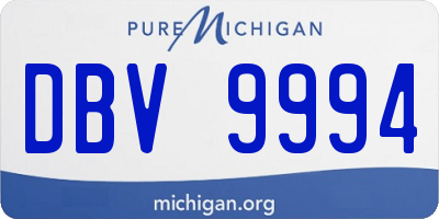 MI license plate DBV9994