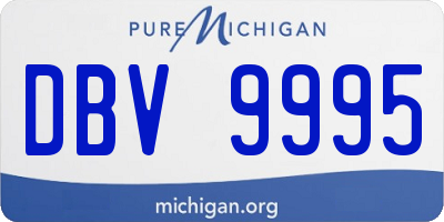 MI license plate DBV9995