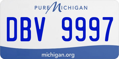 MI license plate DBV9997