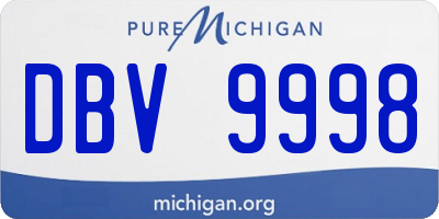 MI license plate DBV9998
