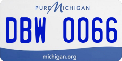 MI license plate DBW0066