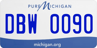 MI license plate DBW0090