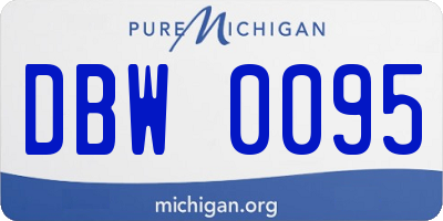 MI license plate DBW0095