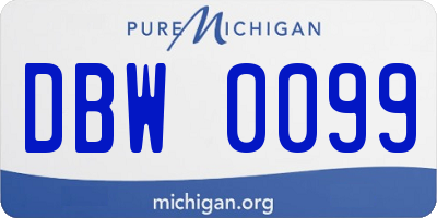 MI license plate DBW0099