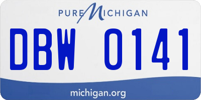 MI license plate DBW0141