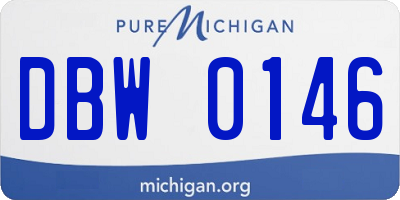 MI license plate DBW0146