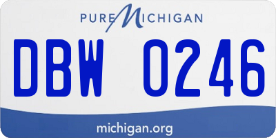 MI license plate DBW0246