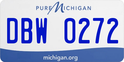 MI license plate DBW0272