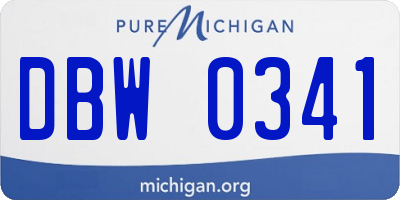 MI license plate DBW0341