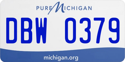 MI license plate DBW0379